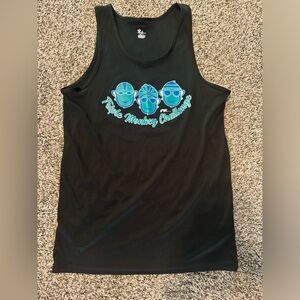 Triple Monkey Challenge black medium tank top.